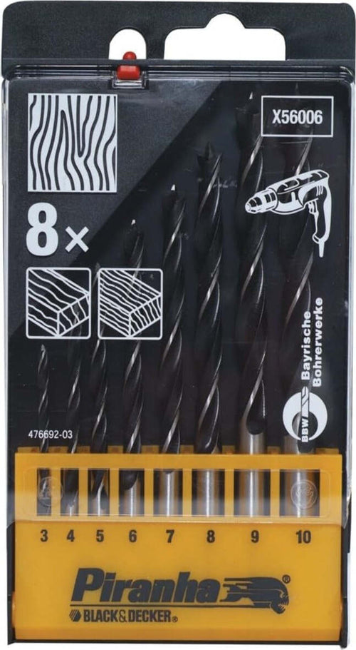 BLACK&DECKER---SET-8-PUNTE-ELICOIDALI-3-10MM