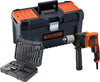 BLACK&DECKER---TRAPANO-A-PERCUSSIONE-ELETTRICO-850-W+ACCESSORI-E-VALIGETTA