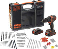 BLACK&DECKER---TRAPANO-AVVITATORE-18V-2-BATTERIE-1,5Ah-+-160-Accessori