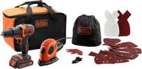 BLACK&DECKER---TRAPANO-AVVITATORE-+-LEVIGATRICE-E-ACCESSORI