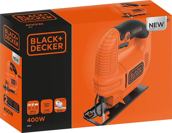 BLACK+DECKER-KS501-QS-Seghetto-Alternativo-Compatto-in-Cartone-+-1-Lama,-520W