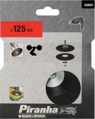 BLACK&DECKER-PIRANHA--PLATORELLO-IN-GOMMA-125-mm-PER-TRAPANO