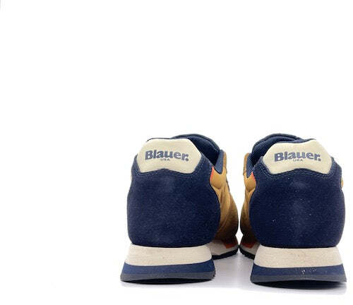 BLAUER Sneaker uomo QUEENS  ocra e navy blue