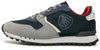 Blauer Sneakers Uomo Pelle Scamosciata E Nylon Nuova Collezione Scarpe Da Ginnastica Casual Fashion Lacci E Fondo In Gomma Bicolore