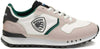 Blauer Sneakers Uomo Pelle Scamosciata E Nylon Nuova Collezione Scarpe Da Ginnastica Casual Fashion Lacci E Fondo In Gomma Bicolore