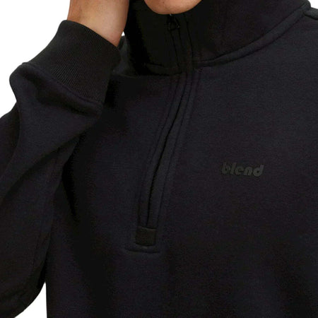 Blend-felpa-nera-mezza-zip-20714493