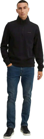 Blend-felpa-nera-mezza-zip-20714493
