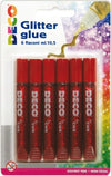 Blister colla glitter - 10 5 ml - rosso - Deco - conf. 6 pezzi Casa e cucina/Hobby creativi/Materiali per hobby creativi/Glitter Eurocartuccia - Pavullo, Commerciovirtuoso.it