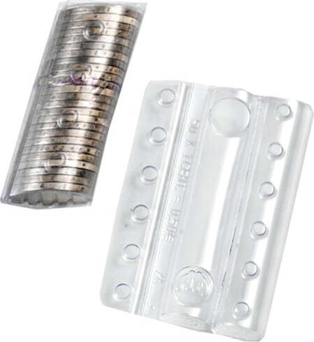 Blister portamonete - 1 cent - trasparente - Iternet - sacchetto da 100 blister Cancelleria e prodotti per ufficio/Archivio ufficio e accessori per scrivania/Casseforti portamonete e contabanconote/Piccole casseforti per contanti e assegni Eurocartuccia - Pavullo, Commerciovirtuoso.it