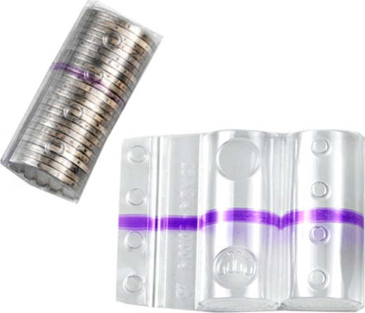 Blister portamonete - 2 euro - fascia viola - Iternet - sacchetto da 100 blister Cancelleria e prodotti per ufficio/Archivio ufficio e accessori per scrivania/Casseforti portamonete e contabanconote/Piccole casseforti per contanti e assegni Eurocartuccia - Pavullo, Commerciovirtuoso.it