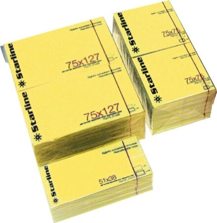 Blocchetto biglietti adesivi - giallo - 50 x 40mm - 70gr - 100 fogli - Starline [multipack] 12 pezzi Cancelleria e prodotti per ufficio/Carta blocchi e quaderni/Blocchi appunti taccuini e diari/Blocchetti memo adesivi Eurocartuccia - Pavullo, Commerciovirtuoso.it