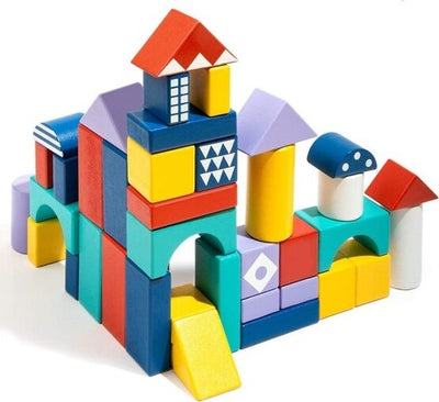 Blocchi-Colorati-In-Legno-Costruzioni-Building-Blocks-Per-Bambini-3+-Anni