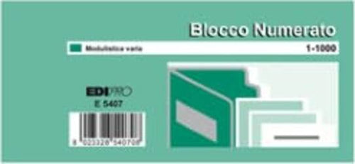 Blocchi numerati (1-1000) - 5 colori assortiti - 6 x 13 cm - Edipro [multipack] 5 pezzi Cancelleria e prodotti per ufficio/Archivio ufficio e accessori per scrivania/Modulistica e conservazione registri/Moduli ricevute e fatture fiscali Eurocartuccia - Pavullo, Commerciovirtuoso.it