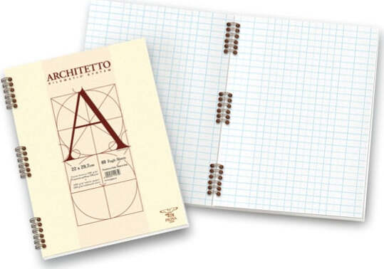Blocco Architetto - 22x29 7mm - 10mm - 40 fogli - 100gr - spiralato - Pigna [multipack] 10 pezzi Cancelleria e prodotti per ufficio/Scuola e materiale didattico/Materiale scolastico/Diari quaderni e block notes Eurocartuccia - Pavullo, Commerciovirtuoso.it