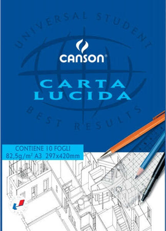 Blocco carta lucida - 297x420mm - 10 fogli - 80gr - uso manuale - Canson [multipack] 10 pezzi Casa e cucina/Hobby creativi/Disegno/Carta per applicazioni artistiche/Carta da lucidi Eurocartuccia - Pavullo, Commerciovirtuoso.it