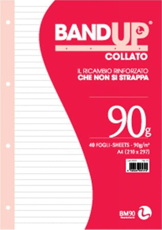 Blocco collato BandUp - fori rinforzati - A4 - 1 rigo - 40 fogli - 90gr - BM [multipack] 10 pezzi Cancelleria e prodotti per ufficio/Scuola e materiale didattico/Materiale scolastico/Diari quaderni e block notes Eurocartuccia - Pavullo, Commerciovirtuoso.it