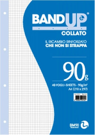 Blocco collato BandUp - fori rinforzati - A4 - quadretto 4mm - 40 fogli - 90gr - BM [multipack] 10 pezzi Cancelleria e prodotti per ufficio/Scuola e materiale didattico/Materiale scolastico/Diari quaderni e block notes Eurocartuccia - Pavullo, Commerciovirtuoso.it