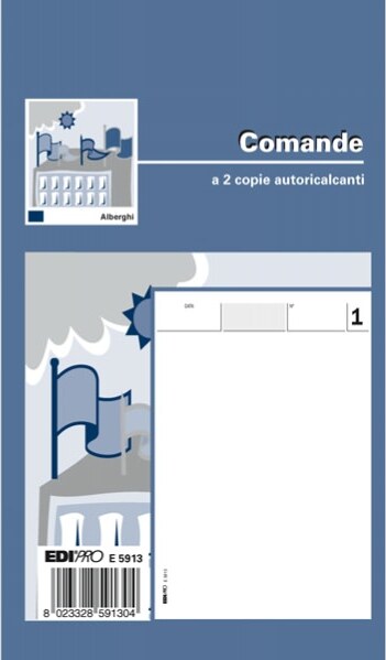 Blocco comande - 25-25 fogli autoricalcanti - 17 x 9 9cm - Edipro [multipack] 20 pezzi Cancelleria e prodotti per ufficio/Archivio ufficio e accessori per scrivania/Modulistica e conservazione registri/Libri e registri contabili Eurocartuccia - Pavullo, Commerciovirtuoso.it