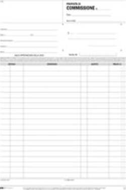 Blocco copia commissioni - 33 fogli 3 copie autoricalcanti - 29 7 x 21cm - Edipro Cancelleria e prodotti per ufficio/Archivio ufficio e accessori per scrivania/Modulistica e conservazione registri/Libri e registri contabili Eurocartuccia - Pavullo, Commerciovirtuoso.it