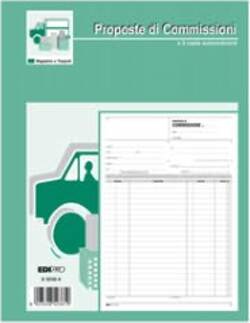 Blocco copia commissioni - uso mano - 29 7 x 21cm - 100 fogli - Edipro Cancelleria e prodotti per ufficio/Archivio ufficio e accessori per scrivania/Modulistica e conservazione registri/Libri e registri contabili Eurocartuccia - Pavullo, Commerciovirtuoso.it