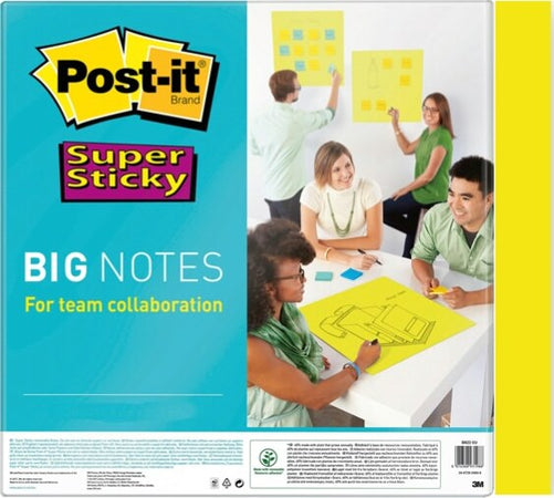 Blocco di fogli Super Sticky Big Notes - BN11-EU - 279 x 279 mm - giallo neon - 30 fogli - Post-it Cancelleria e prodotti per ufficio/Carta blocchi e quaderni/Blocchi appunti taccuini e diari/Blocchetti memo adesivi Eurocartuccia - Pavullo, Commerciovirtuoso.it