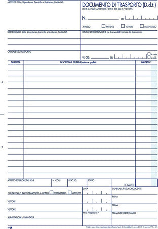 Blocco Documento Di Trasporto D.d.t. 15x2cm Con Copia 25 Fogli Duplice Copia Casa, arredamento e bricolage > Prodotti per Ufficio Trade Shop italia - Napoli, Commerciovirtuoso.it