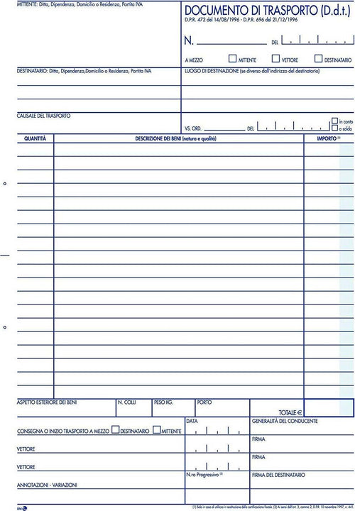 Blocco Documento Di Trasporto D.d.t. 15x2cm Con Copia 25 Fogli Duplice Copia Casa, arredamento e bricolage > Prodotti per Ufficio Trade Shop italia - Napoli, Commerciovirtuoso.it