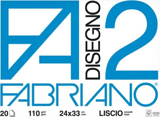 Blocco F2 - 24x33cm - 20 fogli - 110gr - liscio - 4 angoli - Fabriano Casa e cucina/Hobby creativi/Disegno/Blocchi e libri da disegno Eurocartuccia - Pavullo, Commerciovirtuoso.it