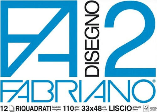 Blocco F2 - 33x48cm - 12 fogli - 110gr - liscio - squadrato - collato - Fabriano [multipack] 10 pezzi Casa e cucina/Hobby creativi/Disegno/Blocchi e libri da disegno Eurocartuccia - Pavullo, Commerciovirtuoso.it