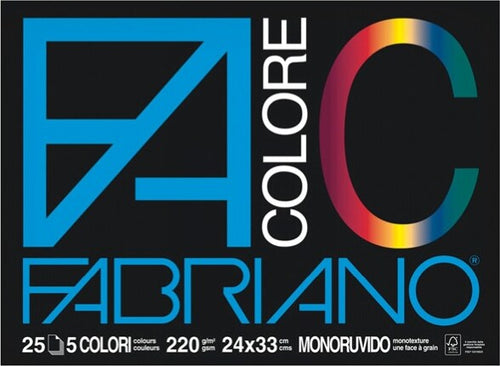 Blocco FaColore - 24x33cm - 25 fogli - 220gr - 5 colori - Fabriano [multipack] 5 pezzi Casa e cucina/Hobby creativi/Disegno/Blocchi e libri da disegno Eurocartuccia - Pavullo, Commerciovirtuoso.it