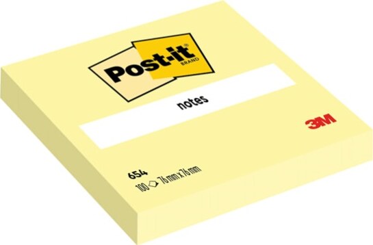 Blocco foglietti - 654 - 76 x 76 mm - giallo Canary - 100 fogli - Post it [multipack] 12 pezzi Cancelleria e prodotti per ufficio/Carta blocchi e quaderni/Blocchi appunti taccuini e diari/Blocchetti memo adesivi Eurocartuccia - Pavullo, Commerciovirtuoso.it