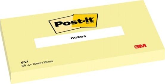 Blocco foglietti - 657 - 76 x 102 mm - giallo Canary - 100 fogli - Post it [multipack] 12 pezzi Cancelleria e prodotti per ufficio/Carta blocchi e quaderni/Blocchi appunti taccuini e diari/Blocchetti memo adesivi Eurocartuccia - Pavullo, Commerciovirtuoso.it