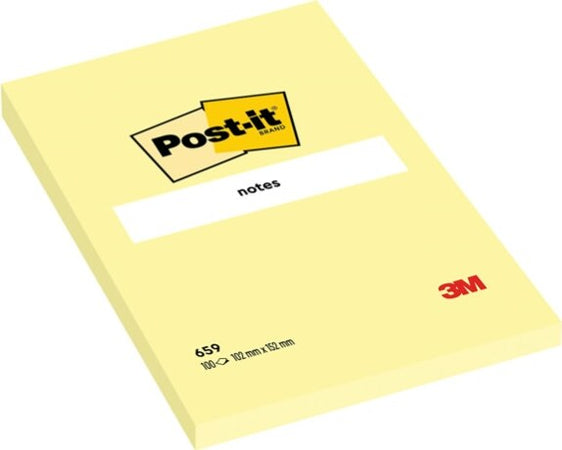Blocco foglietti - 659 - 102 x 152 mm - giallo Canary - 100 fogli - Post it Cancelleria e prodotti per ufficio/Carta blocchi e quaderni/Blocchi appunti taccuini e diari/Blocchetti memo adesivi Eurocartuccia - Pavullo, Commerciovirtuoso.it
