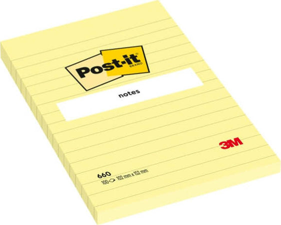 Blocco foglietti - 660 - a righe - 102 x 152 mm - giallo Canary - 100 fogli - Post it [multipack] 6 pezzi Cancelleria e prodotti per ufficio/Carta blocchi e quaderni/Blocchi appunti taccuini e diari/Blocchetti memo adesivi Eurocartuccia - Pavullo, Commerciovirtuoso.it