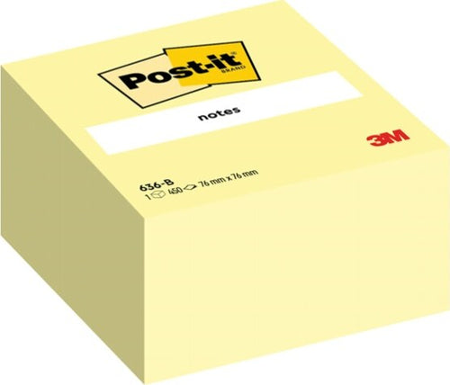 Blocco foglietti Cubo - 636-B - 76 x 76 mm - giallo Canary - 450 fogli - Post it Cancelleria e prodotti per ufficio/Carta blocchi e quaderni/Blocchi appunti taccuini e diari/Blocchetti memo adesivi Eurocartuccia - Pavullo, Commerciovirtuoso.it