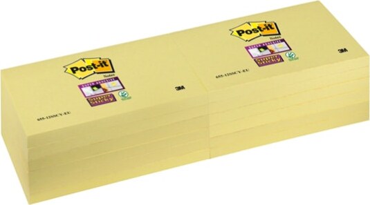 Blocco foglietti Super Sticky - 655-12SS-CY - 76 x 127 mm - giallo Canary - 90 fogli - Post it [multipack] 12 pezzi Cancelleria e prodotti per ufficio/Carta blocchi e quaderni/Blocchi appunti taccuini e diari/Blocchetti memo adesivi Eurocartuccia - Pavullo, Commerciovirtuoso.it