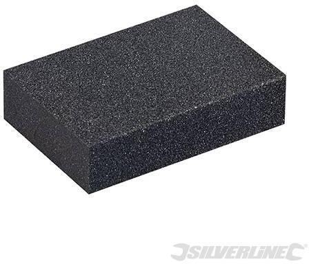 Blocco in gomma medio abrasivo per levigare qualsiasi materiale 70 x 100 x 25 mm silverline