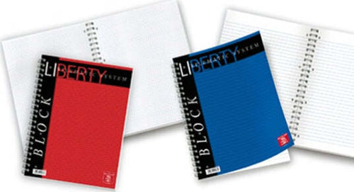 Blocco Liberty Block spirale - 1 rigo - 220 x 290 mm - 70 gr - 80 fogli - Pigna [multipack] 5 pezzi Cancelleria e prodotti per ufficio/Carta blocchi e quaderni/Blocchi appunti taccuini e diari/Blocchi spiralati Eurocartuccia - Pavullo, Commerciovirtuoso.it