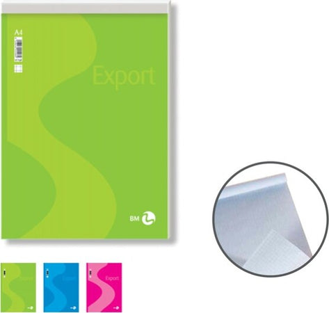 Blocco note Export - 5mm - 150 x 210mm - 50gr - 50 fogli - BM [multipack] 10 pezzi Cancelleria e prodotti per ufficio/Carta blocchi e quaderni/Blocchi appunti taccuini e diari/Blocchi appunti e taccuini Eurocartuccia - Pavullo, Commerciovirtuoso.it