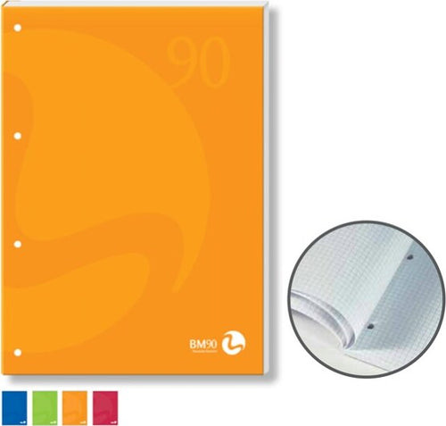 Blocco notes BM90 - A4 - collato lato lungo - quadretti 5mm - 50fg - 90gr - 4fori - copertina 250gr - BM [multipack] 10 pezzi Cancelleria e prodotti per ufficio/Carta blocchi e quaderni/Blocchi appunti taccuini e diari/Blocchetti memo adesivi Eurocartuccia - Pavullo, Commerciovirtuoso.it