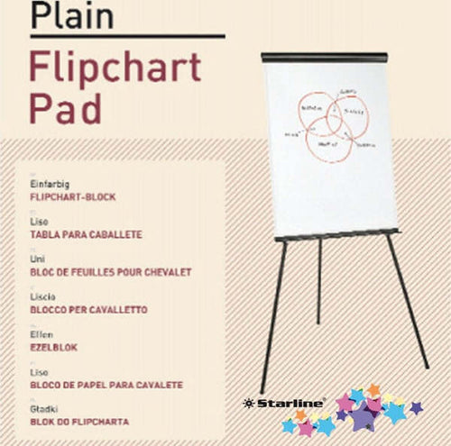 Blocco per lavagna - 20 fogli - 65x98 cm - bianco - Starline [multipack] 10 pezzi Cancelleria e prodotti per ufficio/Archivio ufficio e accessori per scrivania/Lavagne e bacheche/Lavagne a fogli mobili Eurocartuccia - Pavullo, Commerciovirtuoso.it