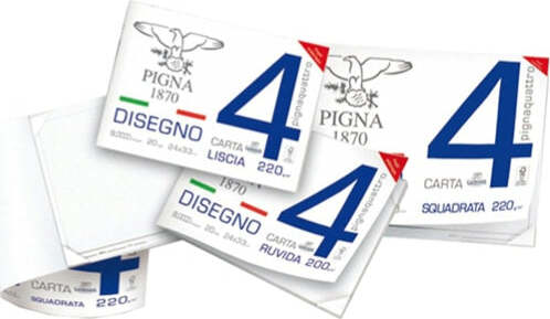 Blocco Pigna4 - 330x480mm - 4 angoli - 20fg - 200gr - liscio - Pigna Casa e cucina/Hobby creativi/Disegno/Blocchi e libri da disegno Eurocartuccia - Pavullo, Commerciovirtuoso.it
