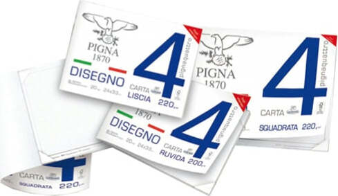 Blocco Pigna4 - 330x480mm - 4 angoli - 20fg - 200gr - ruvido - Pigna Casa e cucina/Hobby creativi/Disegno/Blocchi e libri da disegno Eurocartuccia - Pavullo, Commerciovirtuoso.it