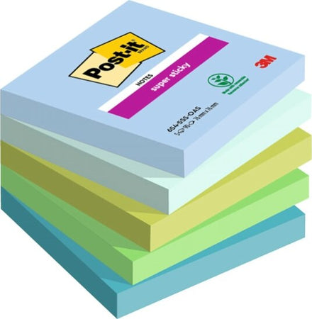 Blocco Post it Super Sticky - 654-5SS-OAS - 76 x 76 mm - colori Oasis - 90 fogli - Post it - conf. 5 pezzi Cancelleria e prodotti per ufficio/Carta blocchi e quaderni/Blocchi appunti taccuini e diari/Blocchetti memo adesivi Eurocartuccia - Pavullo, Commerciovirtuoso.it