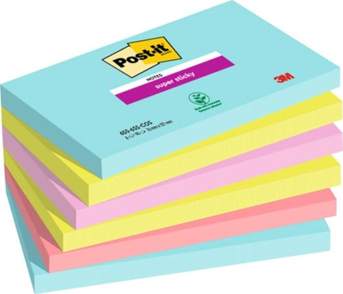 Blocco Post it Super Sticky - 655-6SS-COS - 76 x 127 mm - colori Cosmic - 90 fogli - Post it - conf. 6 pezzi Cancelleria e prodotti per ufficio/Carta blocchi e quaderni/Blocchi appunti taccuini e diari/Blocchetti memo adesivi Eurocartuccia - Pavullo, Commerciovirtuoso.it