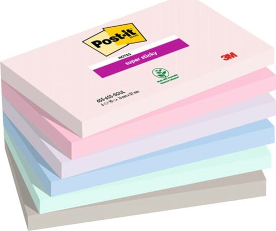 Blocco Post it Super Sticky - 655-6SS-SOUL - 76 x 127 mm - colori Soulful - 90 fogli - Post it - conf. 6 pezzi Cancelleria e prodotti per ufficio/Carta blocchi e quaderni/Blocchi appunti taccuini e diari/Blocchetti memo adesivi Eurocartuccia - Pavullo, Commerciovirtuoso.it