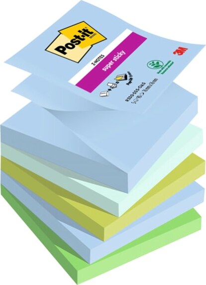 Blocco Post it Super Sticky Z Notes - R330-5SS-OAS - 76 x 76 mm - colori Oasis - 90 fogli - Post it - conf. 5 pezzi Cancelleria e prodotti per ufficio/Carta blocchi e quaderni/Blocchi appunti taccuini e diari/Blocchetti memo adesivi Eurocartuccia - Pavullo, Commerciovirtuoso.it