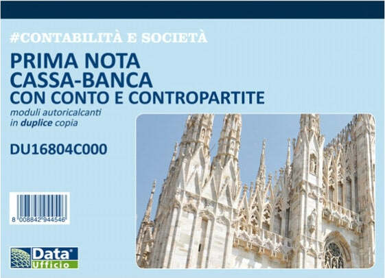 Blocco prima nota cassa - 50-50 copie autoricalcanti - 21 5 x 29 7 cm - DU16804C000 - Data Ufficio Cancelleria e prodotti per ufficio/Archivio ufficio e accessori per scrivania/Modulistica e conservazione registri/Libri e registri contabili Eurocartuccia - Pavullo, Commerciovirtuoso.it