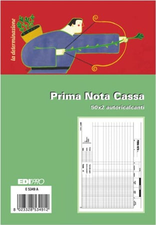 Blocco prima nota cassa - 50-50 fogli autoricalcanti - 14 8 x 23cm - Edipro Cancelleria e prodotti per ufficio/Archivio ufficio e accessori per scrivania/Modulistica e conservazione registri/Libri e registri contabili Eurocartuccia - Pavullo, Commerciovirtuoso.it