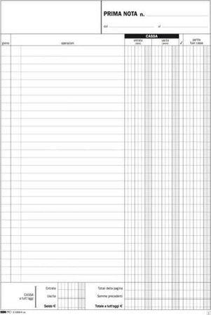 Blocco prima nota cassa entrate-uscite - 50-50 fogli autoricalcanti - 31 x 21cm - Edipro Cancelleria e prodotti per ufficio/Archivio ufficio e accessori per scrivania/Modulistica e conservazione registri/Libri e registri contabili Eurocartuccia - Pavullo, Commerciovirtuoso.it